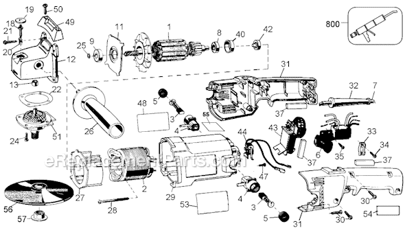 Page A Diagram and Parts List for 6138 Type 101 Black and Decker Sander Polisher